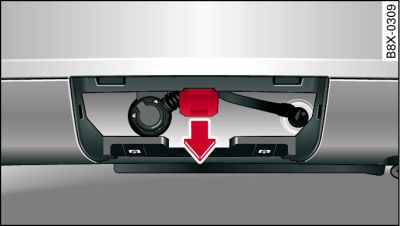 Area below rear bumper: Pulling out plug